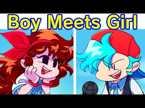 Friday Night Funkin' but BF Meets GF in High School Maginage Matches Full Week + Cutscenes (FNF Mod)