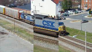 preview picture of video 'CSX Auto Rack Train @ Gaithersburg'