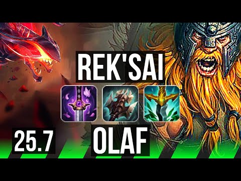 REK'SAI vs OLAF (JGL) | 33k DMG | NA Challenger | 25.7