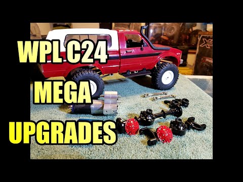 WPL C24 UPGRADES Motor-transmission-driveshafts-metal axles.!! & EACHINE EAT01 6X6 Military Crawler