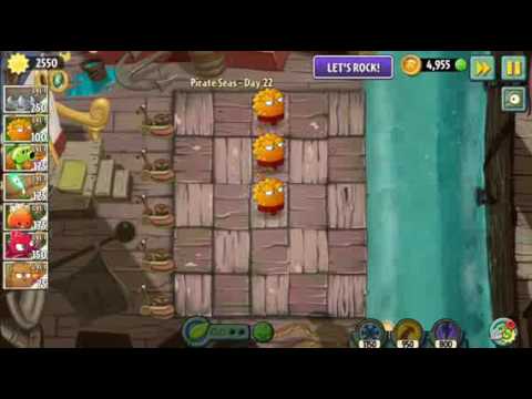 PLANTS VS ZOMBIES 2 : pirate seas - day 22