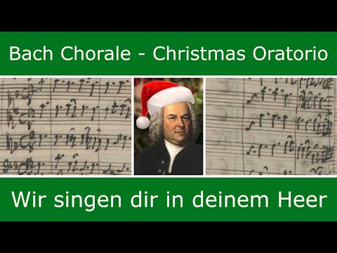 Bach's own score - Wir singen dir in deinem Heer (chorale)