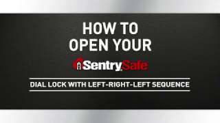 How to Open a Sentry®Safe Combination Dial Fire Safe, with Left-Right-Left Sequence