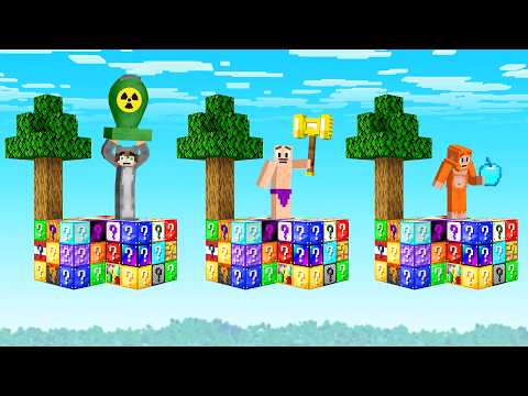 Can 5 Friends Survive a Lucky Block Sky Block?