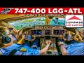 Compass Boeing 747 400 Cockpit Liege To Atlanta