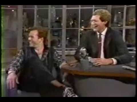 Bruce Willis promoting Moonlighting on Late Show with David Letterman 1985