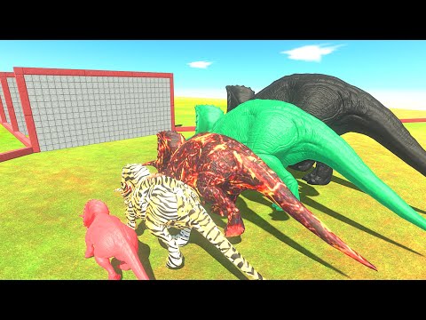 Color Sizes TRICERATOPS  Different a Block Race - Animal Revolt Battle Simulator