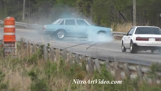 Wild Ride Fast 4 Door Malibu Coupe Drag Racing Grudge Racing Action Outlaw Track at Shut Up &amp; Race