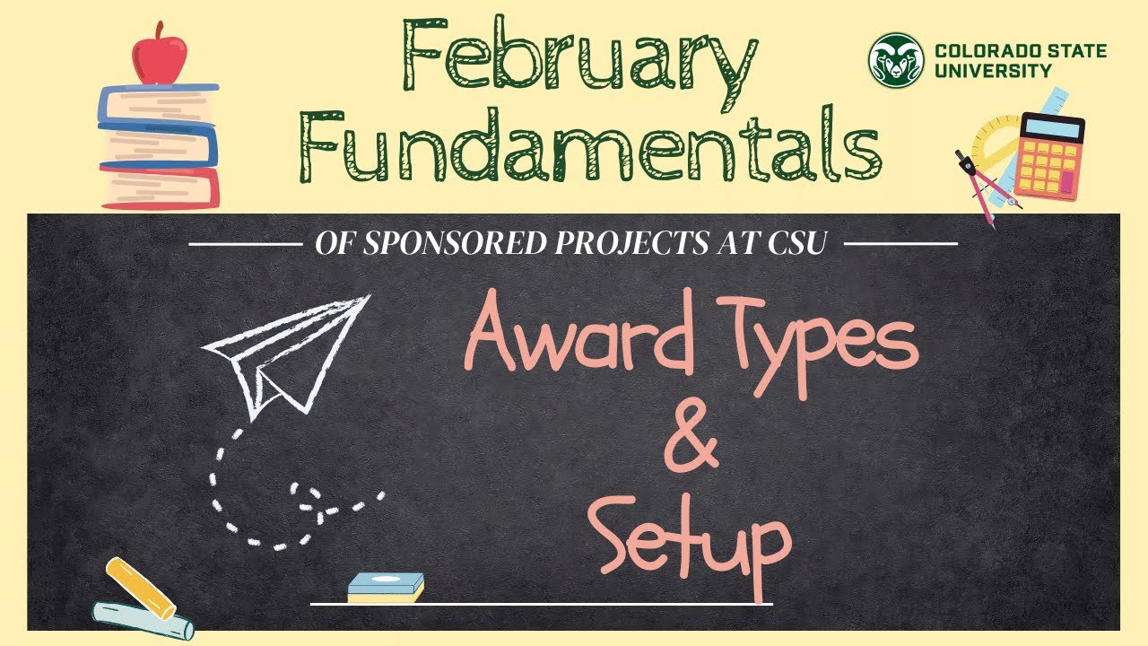 Fundamentals of Sponsored Projects: Award Types & Setup Considerations