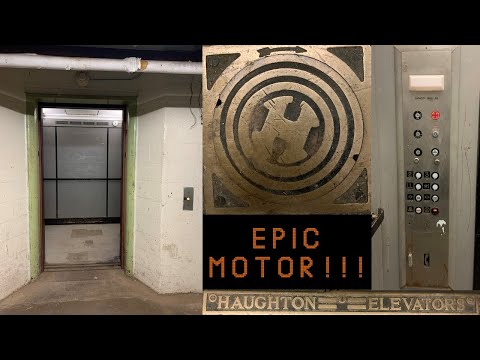 EPIC MOTOR! FAST Haughton (mod. Allied) Traction elevator @ SingerCT (Building 1) - Bridgeport, CT