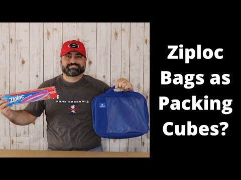 Part of a video titled Using Ziploc Bags as Packing Cubes? - YouTube