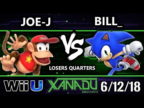 S@X 254 Smash 4 - Joe-J (Diddy Kong) Vs. Bill_ (Sonic, Sheik, Cloud) - Wii U Losers Quarters