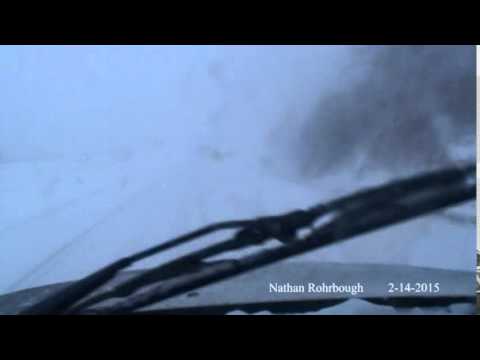 Weston, W. V. Feb 14, 2015 Whiteout conditions! Snow Arctic Front 35mph winds and Thundersnow.