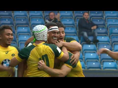 Australia U20 beast Vui smashes tackles to score breakaway try!