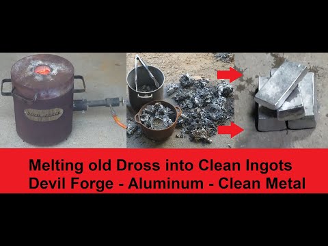 Melting all my Aluminum Dross into clean Ingots - Aluminum Bars - Dross - How Much will it Yield?