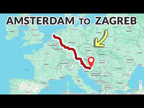 Amsterdam to Zagreb Croatia Road Trip: COMPLETE Drive Timelapse 4K