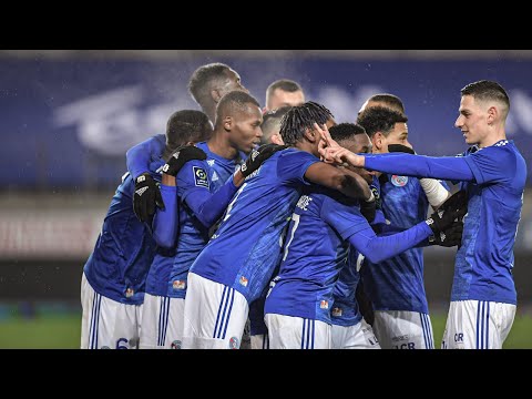 La joie après Racing-Nîmes Olympique (5-0)