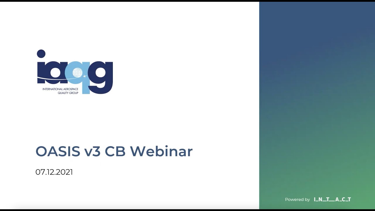 OASIS v3 CB Preview Webinar
