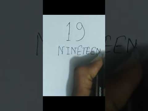 how to write number 19