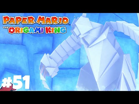 Paper Mario Origami King Gameplay Walkthrough Part 51 Ice Vellumental Boss Fight!