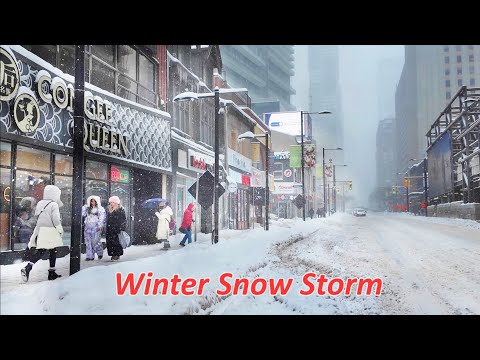 Biggest Winter Snow Storm of the Year in Toronto Canada
