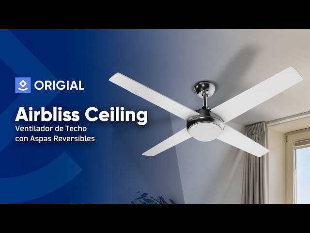 Ventilador de teto original AIRBLISS CEILING 25WIN com lâminas reversíveis video