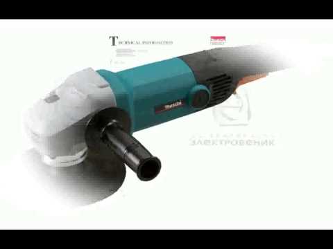 Šlifuoklis-poliruoklis 180mm 1600W MAKITA video