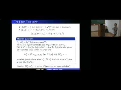 Moduli of p divisible groups - Lecture 2 (Ehud De Shalit)