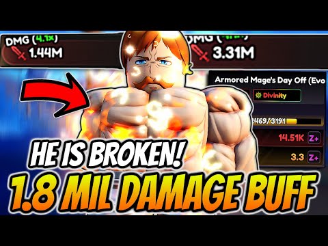 The *INSANE* 1.8 Million Escanor Damage Buff In Anime Vangurds Update 10.5!