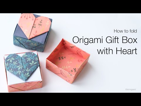 How to fold Origami Gift Box with Heart
