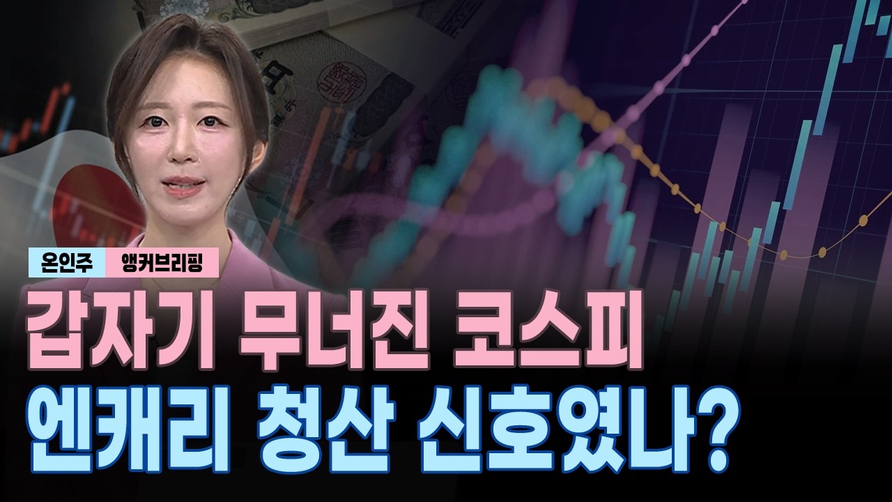 갑자기 무너진 코스피..엔캐리 청산 신호였나?｜앵커브리핑