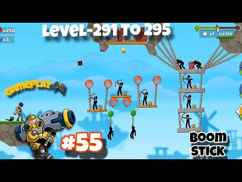 Boom stick : bazooka puzzles level-291 to 295 #gameplay #boomstick #puzzlegame #puzzle #games #game