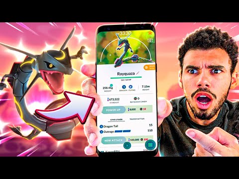 TENTEI RAYQUAZA SHINY LUCKY A MAIOR LOUCURA QUE JÁ FIZ - POKEMON GO | Cris |