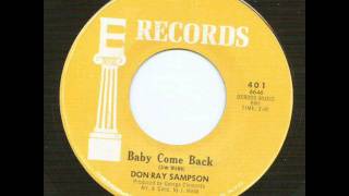 Don Ray Sampson Baby Come Back