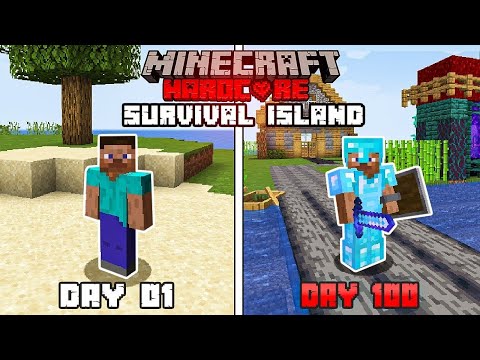 Surviving 100 Days on a Hardcore Minecraft Island!
