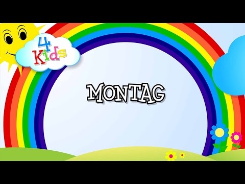 Wochentage lernen für Kinder - Tage von Montag bis Sonntag (deutsch) Lernvideo