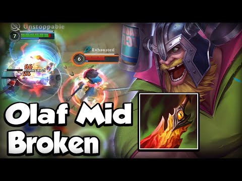 OLAF MID WITH DEATH'S DANCE IS BROKEN ! - BUILD & RUNES - WILD RIFT GAMEPLAY