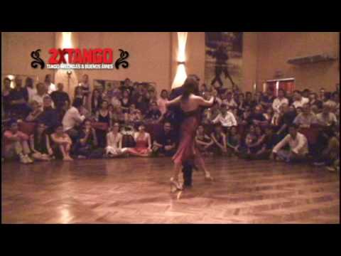  Silvana Anfossi  and  Octavio Fernandez  are  dancing  to  the  milonga  "  Parque Patricios  "