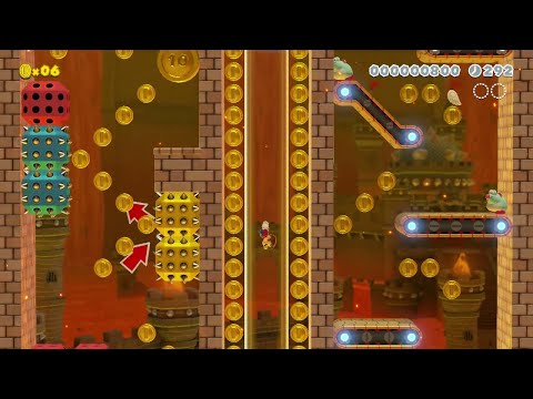 Mario Maker 2 Level of the Week #7 3rd place: Skipsqueak's Switching Spire