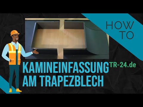 Kamineinfassung am Trapezblech aus Titanzink und Aluminium