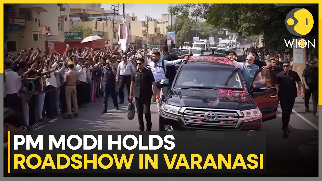 PM Modi's Roadshow in Varanasi; PM Later to Attend Airshow at Namo Ghat | WION