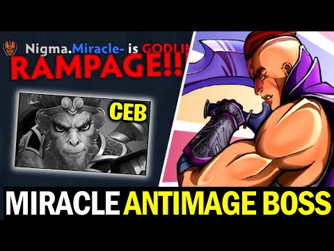 MIRACLE Antimage vs CEB Insane Dodge — Rampage with Signatue Hero Dota 2