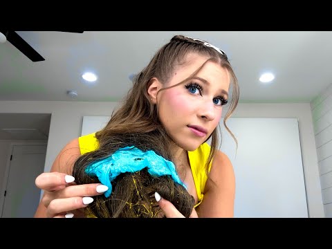 LETS PUT 8 PACKS OF GUM IN MY HAIR