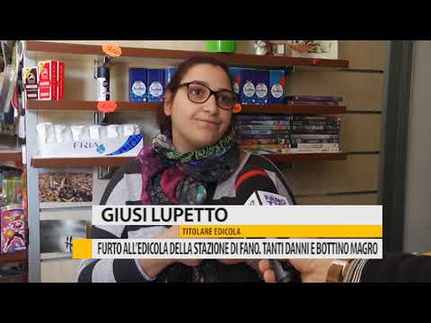 Furto all'edicola della stazione di Fano. Tanti danni e bottino magro