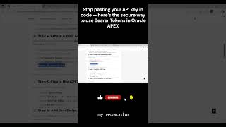 How to Use API Key with Web Credentials in Oracle APEX | Secure API Integration #oracleapex #apexai