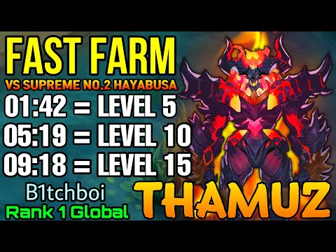 Fast Farming Thamuz Perfect Play VS Supreme No.2 Hayabusa! - Top 1 Global Thamuz by B1tchboi - MLBB