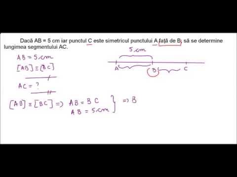 Cl  a VI-a - Mijlocul unui segment, Simetricul unui pct fata de un pct - Problema 1