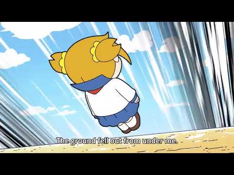 Pop Team Epic - "Ground Fell Out" - Clip (Female Dub)