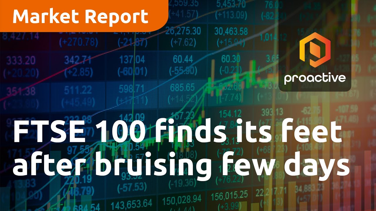 FTSE 100 finds its feet after bruising few days - Market Report