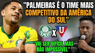 JOGADORES DA LDU RESPEITANDO DEMAIS O PALMEIRAS ANTES DO JOGO NA LIBERTADORES